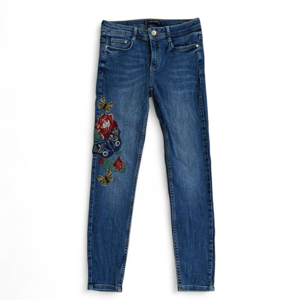 Embroidered Blue Jeans